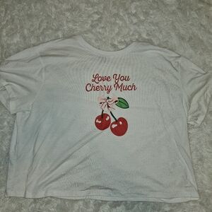 Juniors Cherry Crop Tee